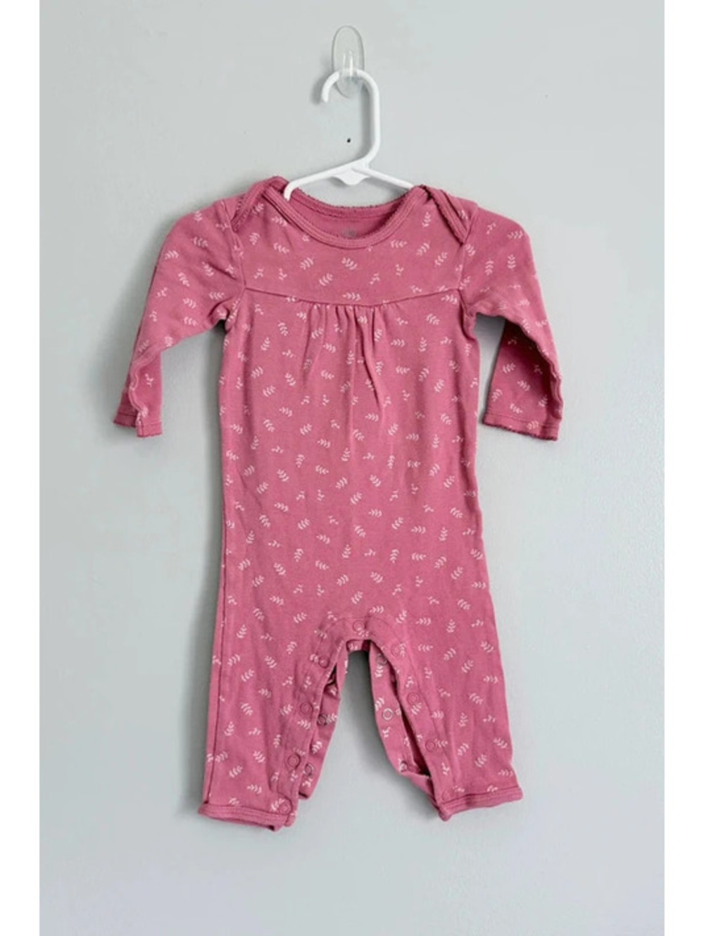 Carter’s Just One You Pink Leaf Print Romper 6M VGUC